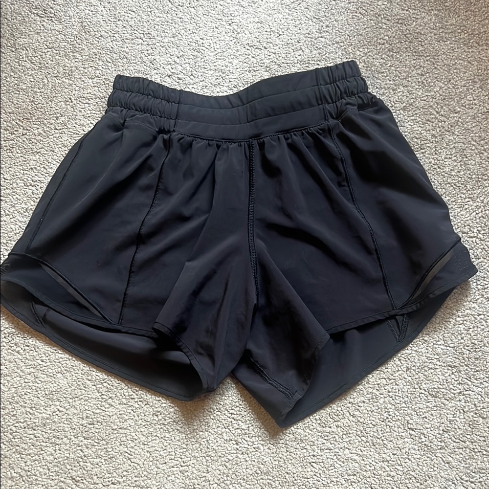 Lululemon Athletica Black Athletic Shorts Lightweight Moisture-Wicking